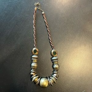 Brown / bronze statement necklace